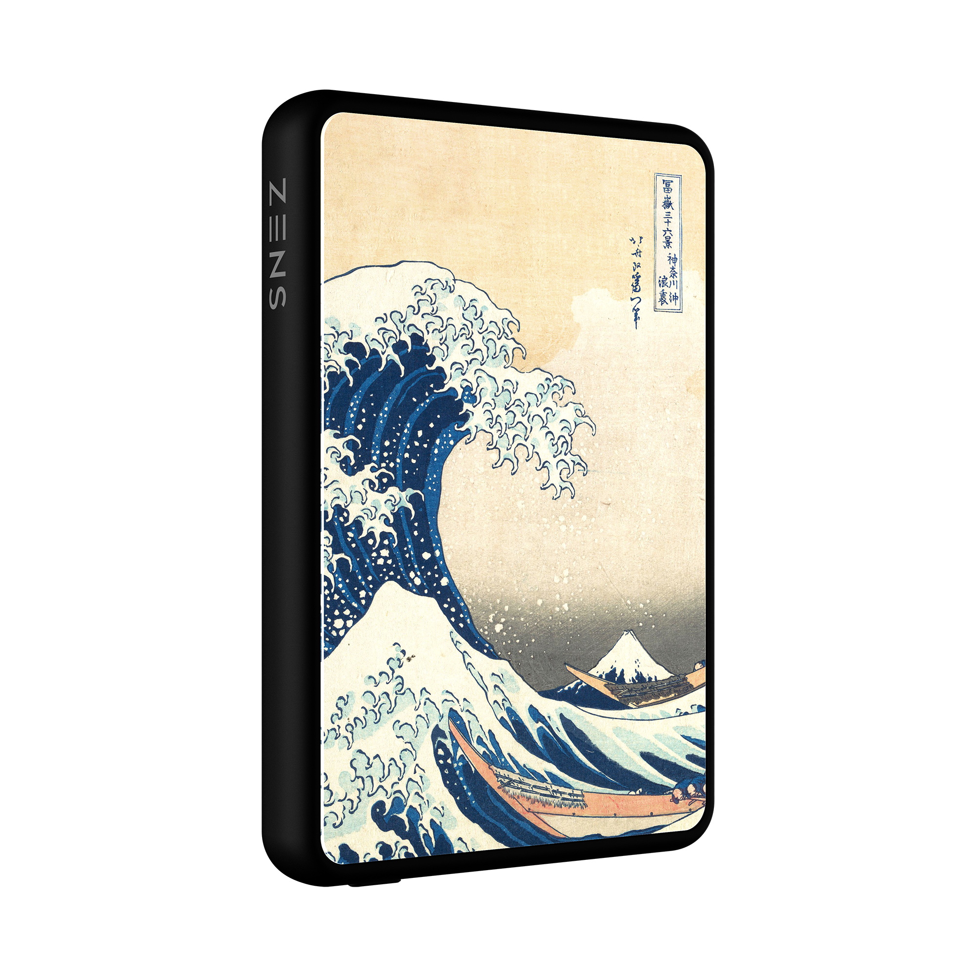 ZENS GLASSIA Qi2 磁吸式移動電源 - 葛飾北齋《神奈川沖浪裏》